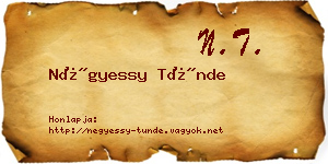 Négyessy Tünde névjegykártya