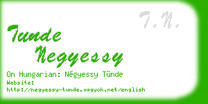 tunde negyessy business card